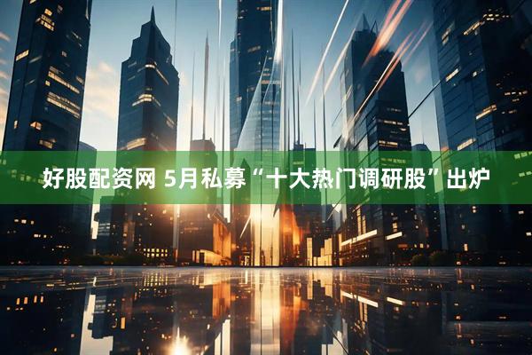 好股配资网 5月私募“十大热门调研股”出炉