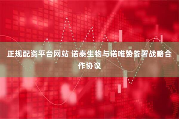 正规配资平台网站 诺泰生物与诺唯赞签署战略合作协议